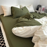 elvesmall Duvet Cover Set with Bed Linens Japanese Stripes Single/Queen/King Size Comforter Bedding Set for Double Bed Cover Quilt
