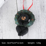 elvesmall  Christmas Decorations Snowflake Gingerbread Man Christmas Tree Pendant Christmas Reindeer Black Bear Elf Decorations Pendant