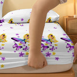 elvesmall Four Seasons Men and Women Simple Fashion Butterfly Print Sanding Bedspread Home Bedroom Hotel