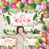 elvesmall Hawaiian Balloon Garland Arch Kit Birthday Party Decor Kids Tropical Summer Hawaii Party Decor Flamingo Baby Shower Decor Ballon
