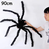 elvesmall  30cm/125cm/150cm/200cm 1PC Halloween Hanging Decoration Horror Giant Spider House Haunted Outdoor Yard Halloween Plush Spider