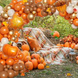 elvesmall Fall Balloon Garland Arch Kit Pumpkin Pine cone Maple Leaf for Autumn Harvest Baby Shower Thanksgiving Birthday Party Decoration