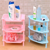 elvesmall Bathroom Corner Storage Holder Shelves Organizer Kitchen Floor Tripod Toilet Tissue Towel Rack Shelf Bathroom Accessories