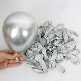 elvesmall 118Pcs Chrome Metallic Silver Balloon Garland Arch 22inch 4D Disco Foil Balloon for Birthday Wedding Bachelor Party Graduation