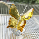 elvesmall  Small Gift Creative Home Counter Decoration Crystal Crafts Three-dimensional Butterfly Home Decoration