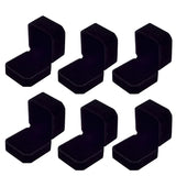 elvesmall 6PCS Square Red Velvet Ring Box Jewelry Case Storage Organizer Gift Earrings Packaging Box Portable Travel Wedding Wholesale