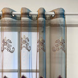 elvesmall Europe Luxury Light Embroidery Floral Sheer Curtain for Living Room Voile Drape Villa Window Treatment Custom