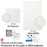 elvesmall DIY Pegboard Accessories Hanging Shelf Storage Hooks Wall Organizer No Punching Crafts Organization For Garage Kitchen Room