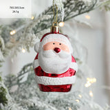elvesmall 2pcs Christmas Tree Ornaments Snowman Crutch Elk Xmas Tree Pendant Christmas Decoration for Home New Year Gifts Kids Toys