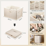 elvesmall Shoe Storage Organizer for Closet, 2-Pack Large  Box  Containers with Clear Cover and Adjustable Dividers