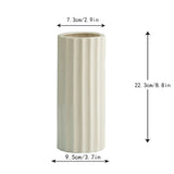elvesmall White Modern Ceramic Vases Water-grown Flowers Dried Flowers Decorative Ornaments Living Room Table Ornaments Flower Ware North