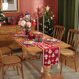 elvesmall  Christmas Table Runner Table Path Christmas Decoration Home Table Setting Dining Vintage Wedding Family Party Christmas Placemat