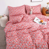 elvesmall Korean style ins pastoral green four piece bedding set, small fresh girl heart, student bed sheet, quilt set, three piece set