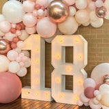 elvesmall 91.5cm LED Marquee Light Up Number Lights White Marquee Number Lights Sign for Wedding Decor Birthday Anniversary Party Supplies