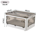elvesmall Foldable Storage Box Closet Organizer With Wheels Stackable Sundries Organizer Clothes Quilts Toys Books Storage Box