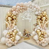 elvesmall Orange Brown Balloons Garland Arch Kit Birthday Party Decor Kids Girl Wedding Birthday Party Supplies Baby Shower Decor Ballon