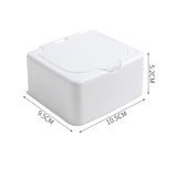elvesmall Plastic Storage Box with Lip Cover Household Desk Drawer Sundries Organizer Cotton Swabs Cotton Pad Container Mini Jewelry Box