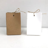 elvesmall 25/50Pcs Retro Kraft Paper DIY Gift Bag Jewelry Cookie Wedding Favor Candy Box Food Packaging Bag With Rope Birthday Party Decor