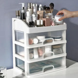 elvesmall Make Up Case Jewelry Container Box Makeup Organizer Drawers Plastic Cosmetic Storage Box Makeup Brush Holder Organizers