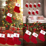 elvesmall Christmas Socks Knitting Snowflake Letter Stocking Christmas Decoration For Home 2024 Xmas Tree Ornament Gift Navidad Natal 2024