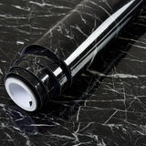 elvesmall Black Marble Kitchen Home Peel and Stick Wallpaper For CounterTable Desk Bathroom PVC Waterproof Self Adhesive Contact Paper