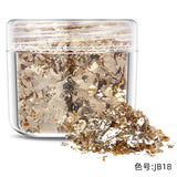 elvesmall  Gold Leaf Schabin Flakes Gold Cake Decoration Gold Leaf Flakes DIY Chocolates Decor For Happy Birthday Party Baking Supplies