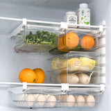 elvesmall Fridge Organizer Fruit Egg Refrigerator Storage Rack Under-shelf Refrigerator Drawer Box Fresh keeping Kitchen Organizer