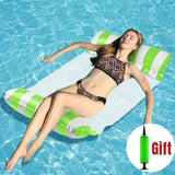 elvesmall Water Hammock Recliner Inflatable Floating Swimming Mattress Pool Float Mats Sea Mattress Pool Party Inflatable Pool Accessories