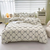 elvesmall Floral Print Brushed Home Bedding Set Simple Fresh Comfortable Duvet Cover Set with Sheet Comforter Covers Pillowcases Bed Linen