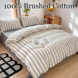 elvesmall Fashion Bedding Duvet Cover Set Bed Sheet Pillowcase 100% Cotton Bedspread Bed Linen Nordic Classic Home Textile Soft Breathable