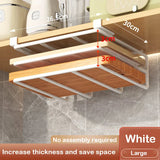 elvesmall  Kitchen Under Cabinet Basket Storage Shelf Cutting Board Rack Kitchen Closet Rack Under Desk Cabinet Office Bathroom Organizers