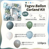 elvesmall 112pcs Latex Balloon Arch Set, Used for Birthday, Wedding, Bride, Gift, Party, Baptism, Holiday, Anniversary Decoration
