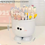 elvesmall Creative Pen Holder with Hook Table Cute Stationery Storage Box Pen Holder Rack Student Children Girls Desk Organizer Kawaii