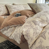 elvesmall Bedding Set Light Luxury Duvet Cover Pillowcase and Bedsheet Bed Linen Set Comforter Queen Bedroom Decor Home Textiles