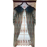 elvesmall  High-grade Embossed Jacquard European Luxury Curtain for Living Room Bedroom Thickened Shading Bay Window Screen Valance Tulle