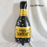 elvesmall 2025 Happy New Year Balloons Banner Rose Gold Number Letter Aluminum Foil Balloon Christmas New Year Eve Party Decor Balls Suppl