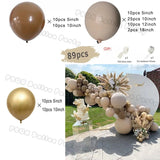 elvesmall  Doubled Cream Peach Boho Balloons Garland Wedding Engagement Decoration Balloon Rose Nude Ballon Arch Global Birthday Decor