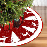 elvesmall Snowman Reindeer Christmas Tree Skirt Snowflake Xmas Tree Mat 2024 Christmas Decorations For Home Winter Holiday New Year Gifts