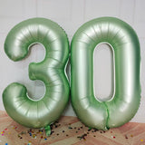 elvesmall 40inch Olive Green 0-9 Number Digital Helium Balloons Kids Adult 18 30 60th Birthday Party Decor Wedding Hawaiian Party Supplies