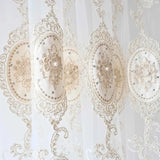elvesmall Luxury Pearls Velvet Curtain for Living Room Embroidery Voile Drape Lace Wave Bottom Study Window Bedroom Custom