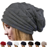 elvesmall Knitted Baggy Beanie Oversized Winter Hat Ski Slouchy Cap Skullies Beanies Women Men Winter Wool Warm Cap Beanies Unisex