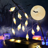 elvesmall  1.5m 10 Led Halloween Pumpkin Ghost Skeletons Bat Spider Led Light String Festival Bar Home Party Decor Halloween Ornament