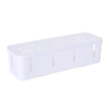 elvesmall Cable Storage Box Power Strip Wire Case Anti Dust Charger Socket Organizer Network Line Storage Bin Charger Wire Management
