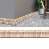 elvesmall 230cm 3D Pattern Sticker Wall Trim Line Skirting Border Decor Self Adhesive wallpaper  Household Waterproof  Wall Border Sticker