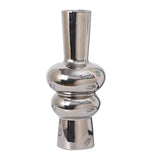 elvesmall  Nordic Creative Irregular Electroplated Silver Gourd-shaped Three-stage Ceramic Vase Decoration Home Decorations