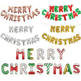 elvesmall Christmas 16 Inch Letter Aluminum Foil Balloons, Merry Christmas Decoration and Decoration Balloons