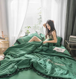 elvesmall  Cool Blanket For Summer  Air Conditioning Quilt   New Lace Edge Summer Quilt  Soft Silk Smooth Machine Washable