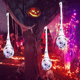 elvesmall  Halloween Spider Eggs Light Up Spider Hangings Egg Sacs Hanging Light Decorations Web Halloween Decorations For Haunted House