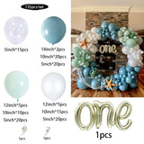 elvesmall Dusty Blue White Balloon Garland Kit Pastel Light Arch Wedding Birthday Party Baby Shower Baptism Christening Party Decorations