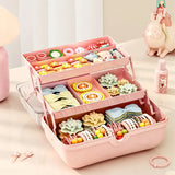 elvesmall Multi-layer Hairpin Storage Box Cute Girls Jewellery Box Children's Hair Accessories Storage Box Toy Storage Box 악세사리 보관함
